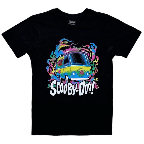 Scooby Doo Men's T-Shirt Genuine Merch Mystery Machine Van Graphic Black Tee - Picture 1 of 1